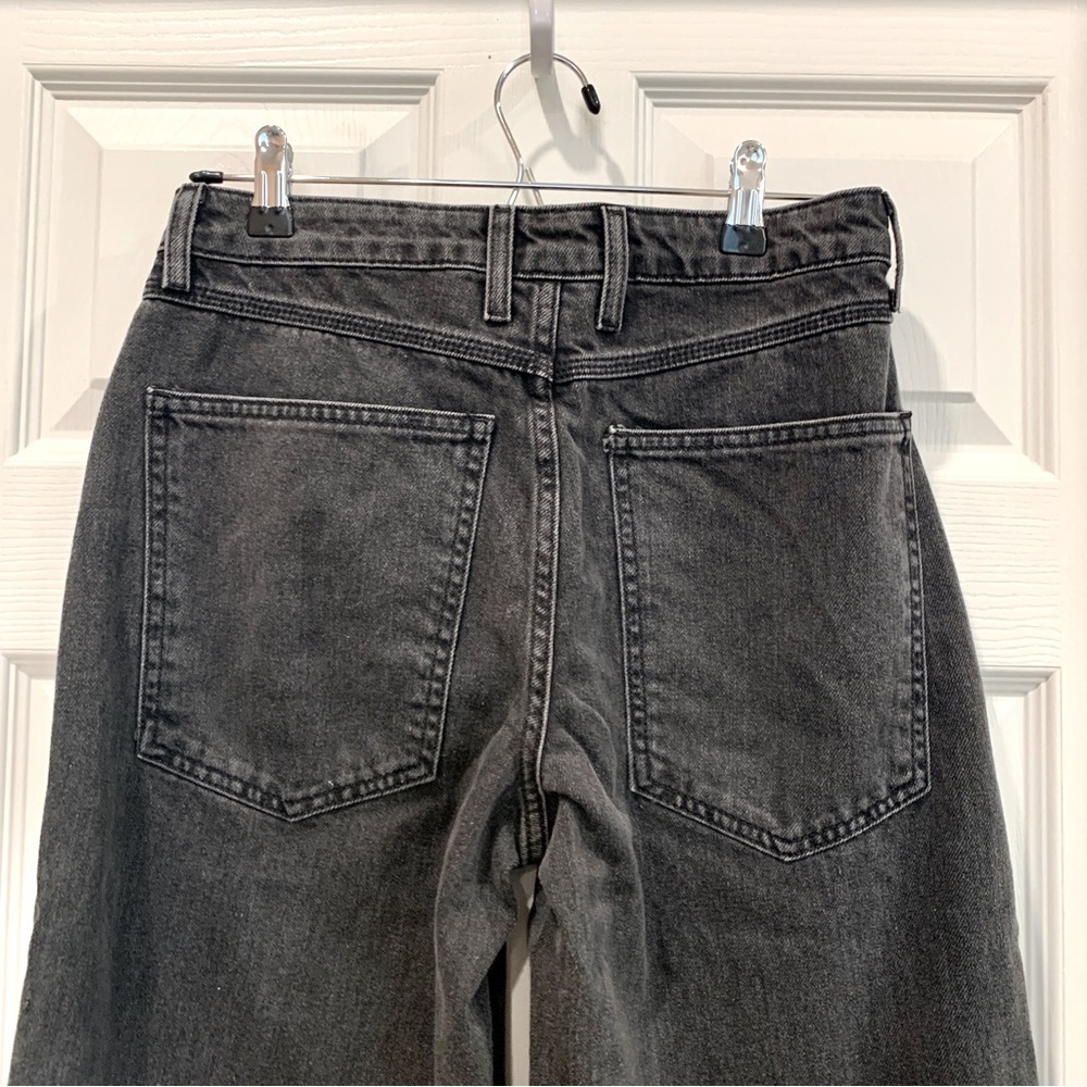 NWOT Forever 21 Dark Gray Wash High-Waisted Wide Leg Jeans - Picture 9 of 14